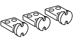 Rear connection (vertical or horizontal mounting) / Replacement kit (3 or 4 parts)